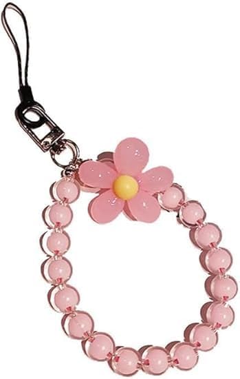 Amazon.com: JJLFresheners Pink Mobile Phone Strap Beaded Flower